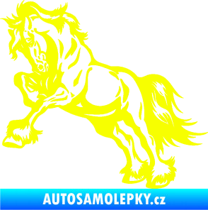 Samolepka Kůň 055 levá Fluorescentní žlutá