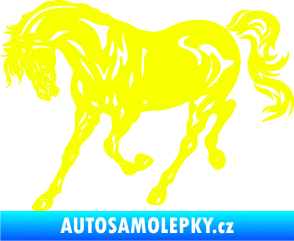 Samolepka Kůň 056 levá Fluorescentní žlutá