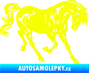 Samolepka Kůň 056 pravá Fluorescentní žlutá