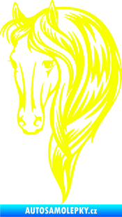 Samolepka Kůň 064 levá s hřívou Fluorescentní žlutá