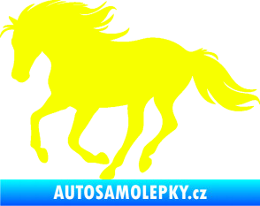 Samolepka Kůň 071 levá běžící Fluorescentní žlutá