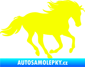 Samolepka Kůň 071 pravá běžící Fluorescentní žlutá