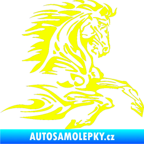 Samolepka Kůň 074 pravá Fluorescentní žlutá