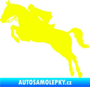 Samolepka Kůň 076 levá parkur Fluorescentní žlutá