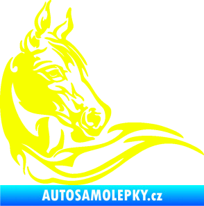 Samolepka Kůň 085 pravá Fluorescentní žlutá