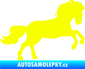 Samolepka Kůň 098 pravá běh Fluorescentní žlutá
