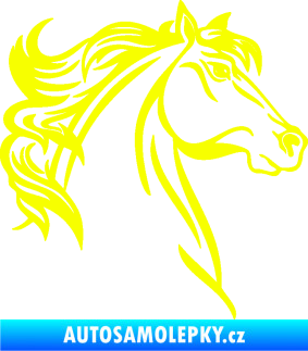 Samolepka Kůň 100 pravá Fluorescentní žlutá