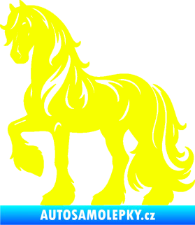 Samolepka Kůň 108 levá Fluorescentní žlutá