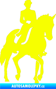 Samolepka Kůň drezura pravá Fluorescentní žlutá