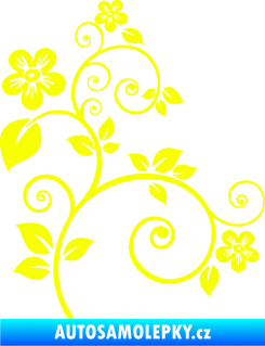Samolepka Květina dekor 012 pravá Fluorescentní žlutá