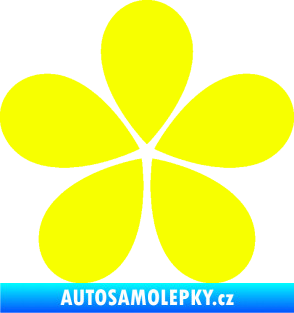Samolepka Květina dekor 031 Fluorescentní žlutá