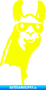Samolepka Lama 003 pravá Fluorescentní žlutá