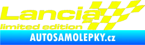 Samolepka Lancia limited edition pravá Fluorescentní žlutá