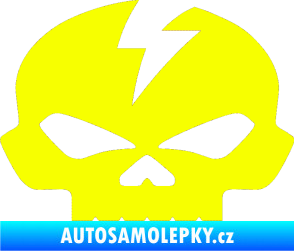 Samolepka Lebka 001 levá Fluorescentní žlutá