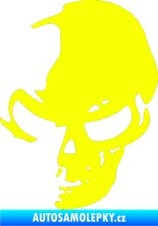 Samolepka Lebka 002 levá Fluorescentní žlutá