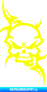 Samolepka Lebka 004 pravá Fluorescentní žlutá