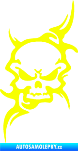 Samolepka Lebka 004 levá Fluorescentní žlutá