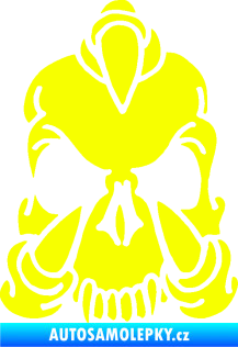 Samolepka Lebka 006 pravá Fluorescentní žlutá