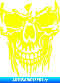 Samolepka Lebka 012 levá Fluorescentní žlutá
