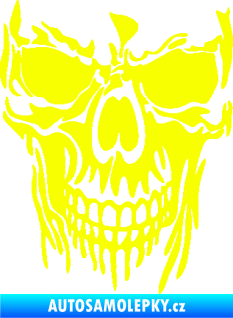 Samolepka Lebka 012 pravá Fluorescentní žlutá