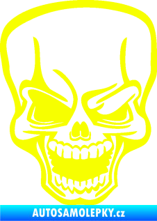 Samolepka Lebka 034 pravá Fluorescentní žlutá
