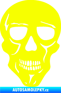 Samolepka Lebka 040 pravá Fluorescentní žlutá