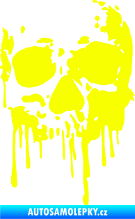 Samolepka Lebka 058 pravá Fluorescentní žlutá