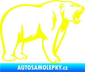 Samolepka Lední medvěd 003 pravá Fluorescentní žlutá