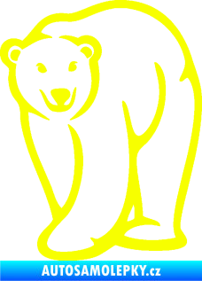 Samolepka Lední medvěd 004 levá Fluorescentní žlutá