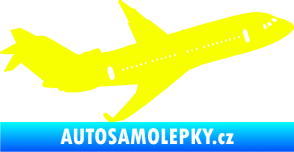 Samolepka Letadlo 013 pravá Fluorescentní žlutá