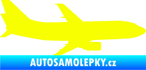 Samolepka Letadlo 019 pravá Boeing 737 Fluorescentní žlutá