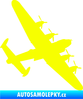 Samolepka Letadlo 022 pravá bombarder Lancaster Fluorescentní žlutá