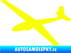 Samolepka Letadlo 025 levá kluzák Fluorescentní žlutá
