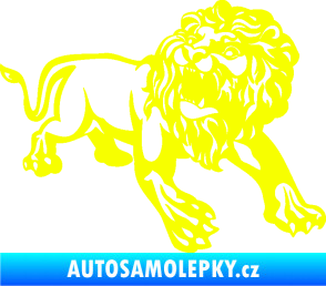 Samolepka Lev 006 pravá Fluorescentní žlutá
