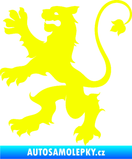 Samolepka Lev heraldika 002 levá Fluorescentní žlutá