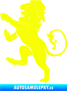 Samolepka Lev heraldika 004 levá Fluorescentní žlutá