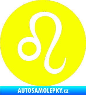 Samolepka Lev zvěrokruh 001 - horoskop Fluorescentní žlutá