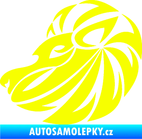 Samolepka Lev zvěrokruh 003 levá Fluorescentní žlutá
