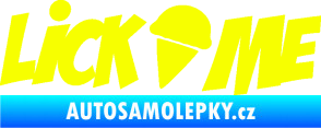Samolepka Lick me nápis Fluorescentní žlutá