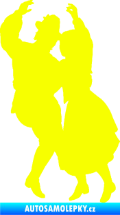 Samolepka Lidový tanec levá Fluorescentní žlutá