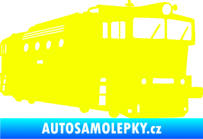 Samolepka Lokomotiva 001 pravá Fluorescentní žlutá