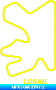 Samolepka Okruh Losail Fluorescentní žlutá