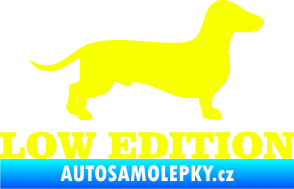 Samolepka Low edition pravá nápis Fluorescentní žlutá