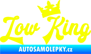 Samolepka Low King 001 nápis král Fluorescentní žlutá