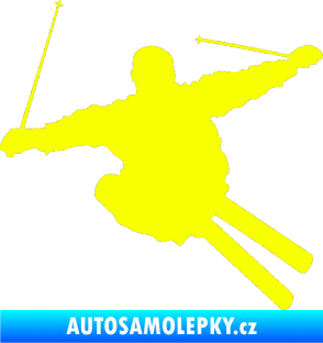 Samolepka Lyžař 001 pravá Fluorescentní žlutá