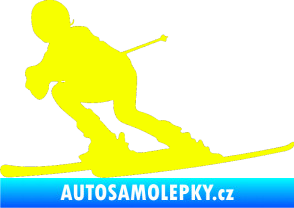 Samolepka Lyžař 002 levá Fluorescentní žlutá