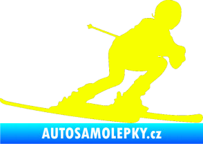 Samolepka Lyžař 002 pravá Fluorescentní žlutá