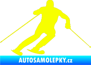 Samolepka Lyžař 003 pravá Fluorescentní žlutá