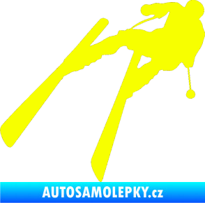 Samolepka Lyžař 007 levá Fluorescentní žlutá