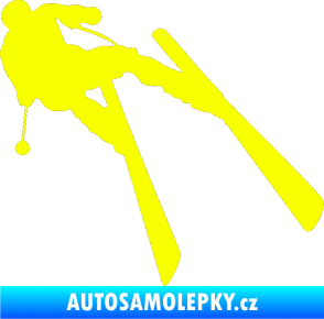 Samolepka Lyžař 007 pravá Fluorescentní žlutá